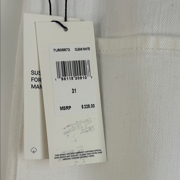 7 For All Mankind Megaflare White Jeans | 31 - Picture 6 of 10